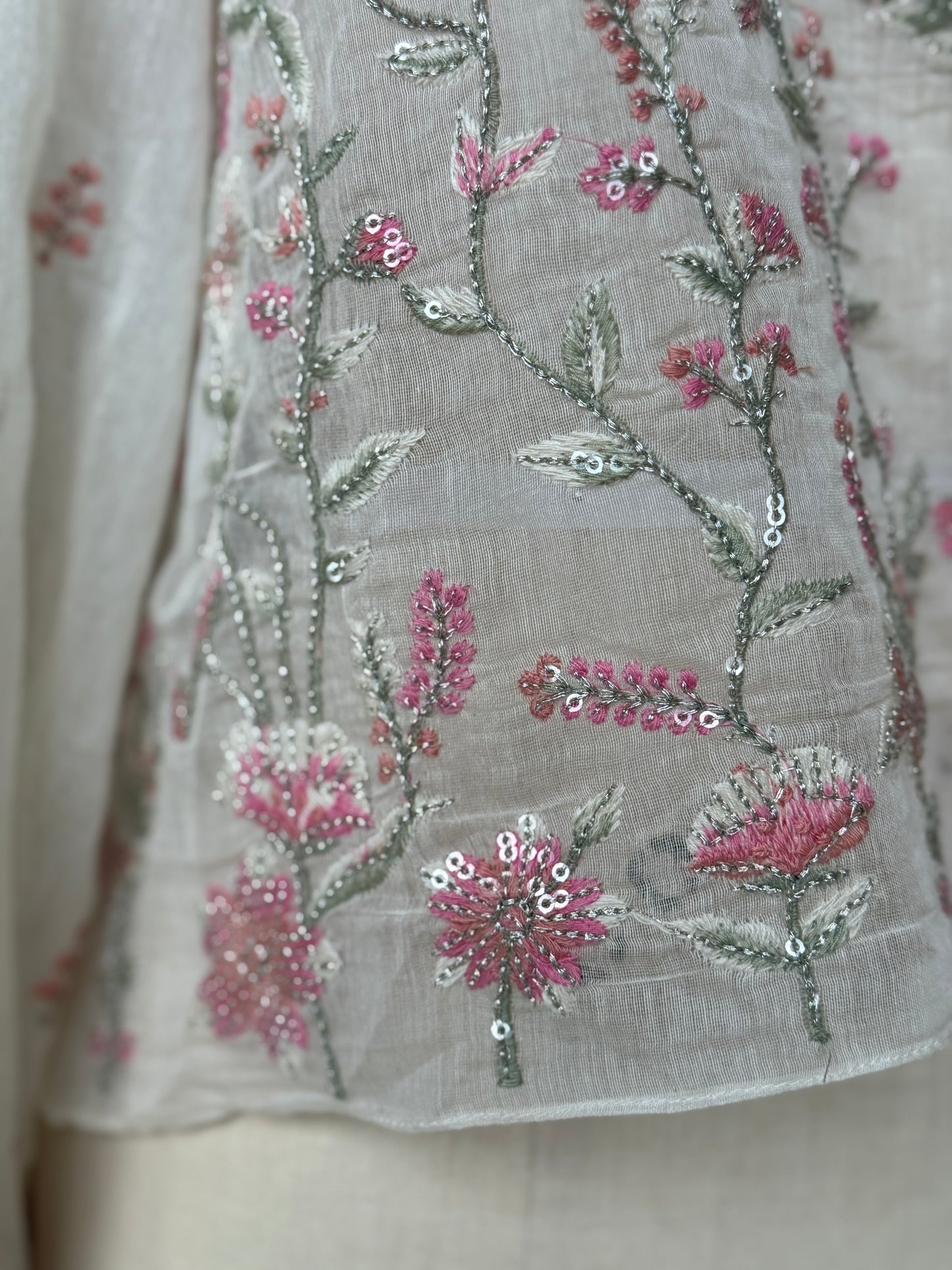 Marine Blouse — Rose Embroidery