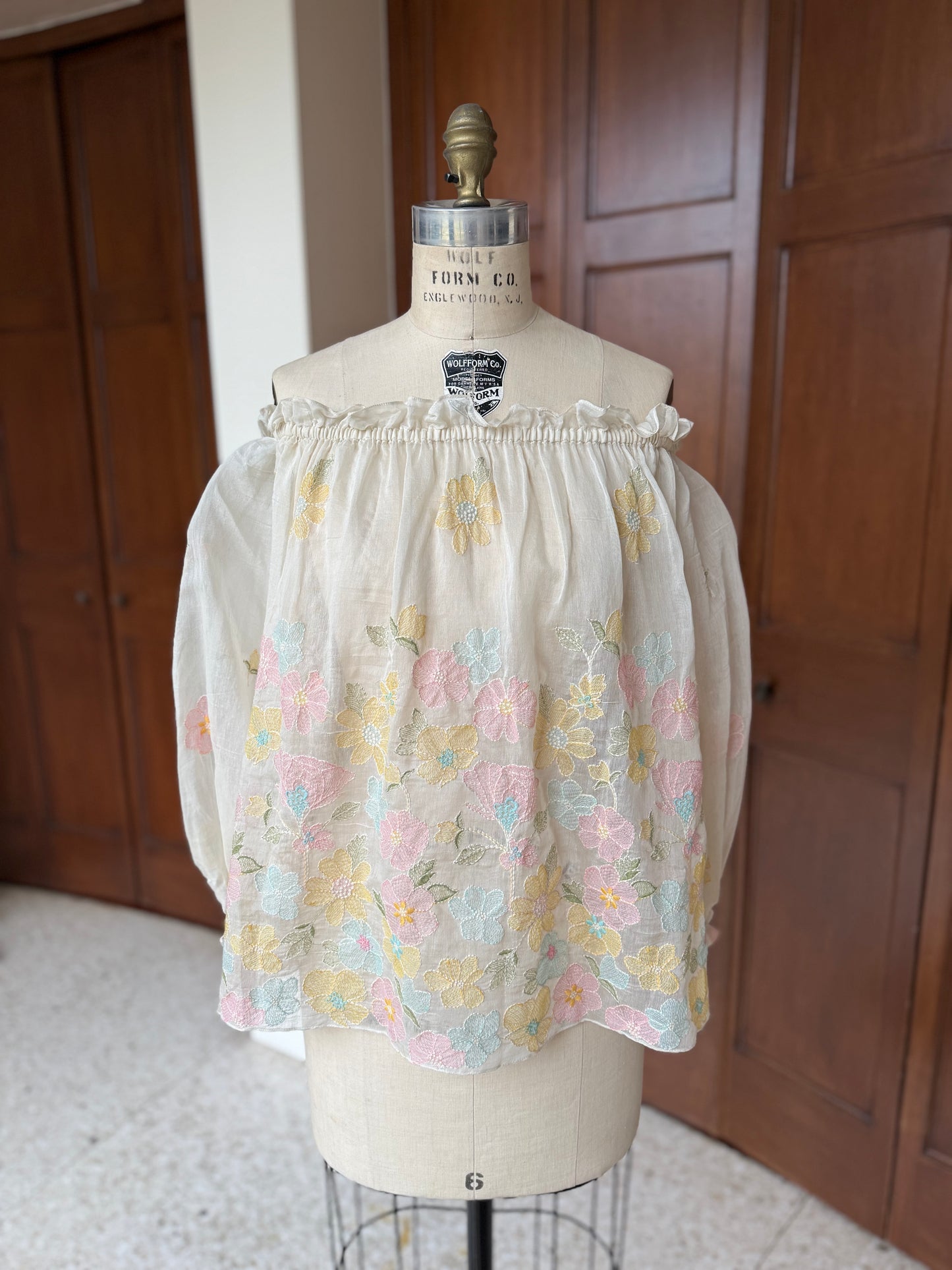 Marine Blouse — Pastel Garden