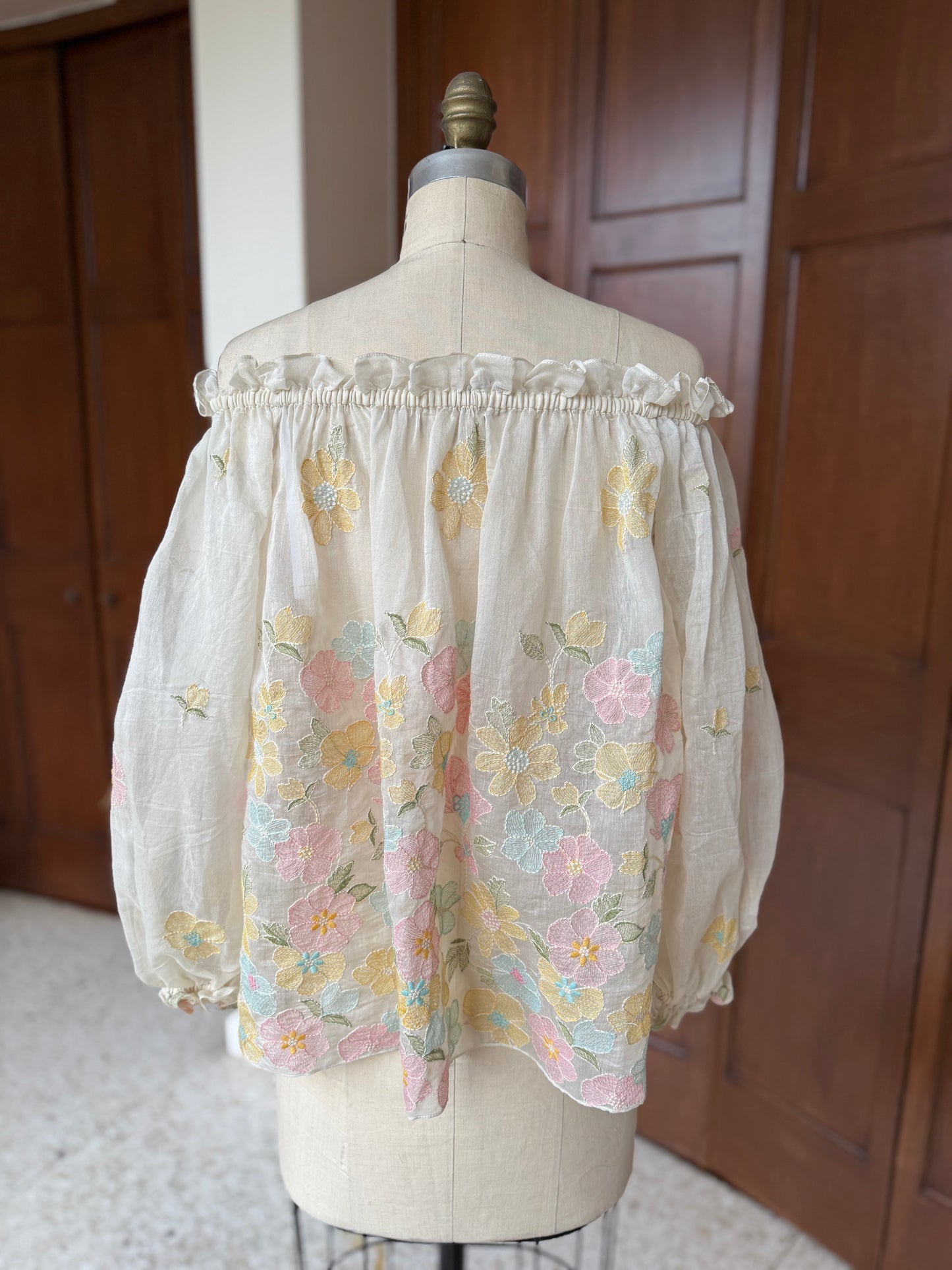 Marine Blouse — Pastel Garden